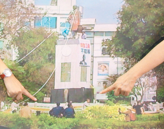 被指坐视孙中山铜像被拉倒台南警官遭控渎职