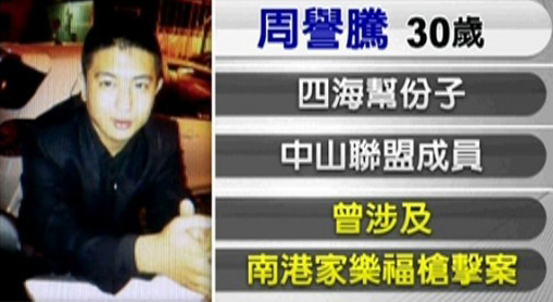 台北杀警案锁定嫌犯，目前仅剩四海帮周誉腾在逃