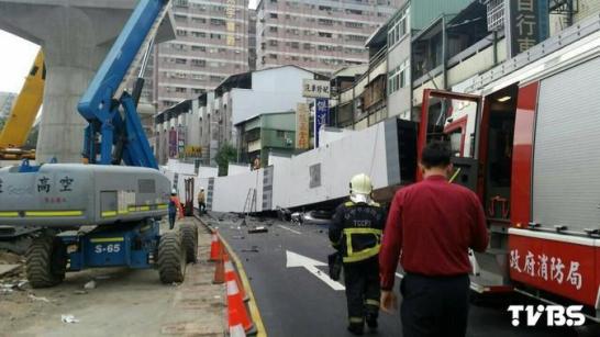 台中捷运钢梁掉落交通部门：工地管理出问题