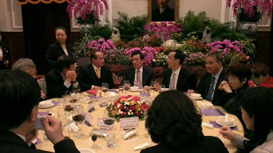 马英九与“立委”餐叙讲山东话对加入亚投行乐观