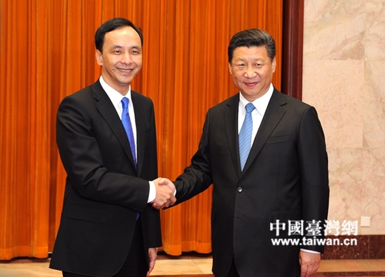 5月4日上午，中共中央总书记习近平在北京人民大会堂会见了中国国民党主席朱立伦一行