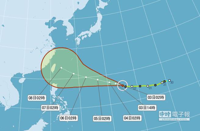 台风“苏迪勒”变中台 周三开始影响台湾