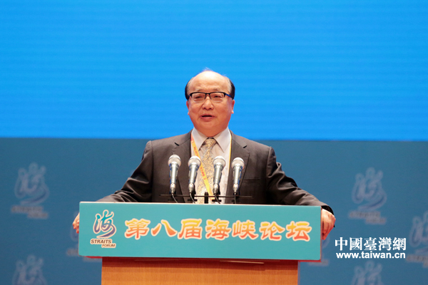 中国国民党副主席胡志强出席第八届海峡论坛大会并致辞。