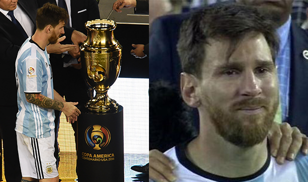 美洲杯-梅西辛酸落泪 阿根廷失冠军