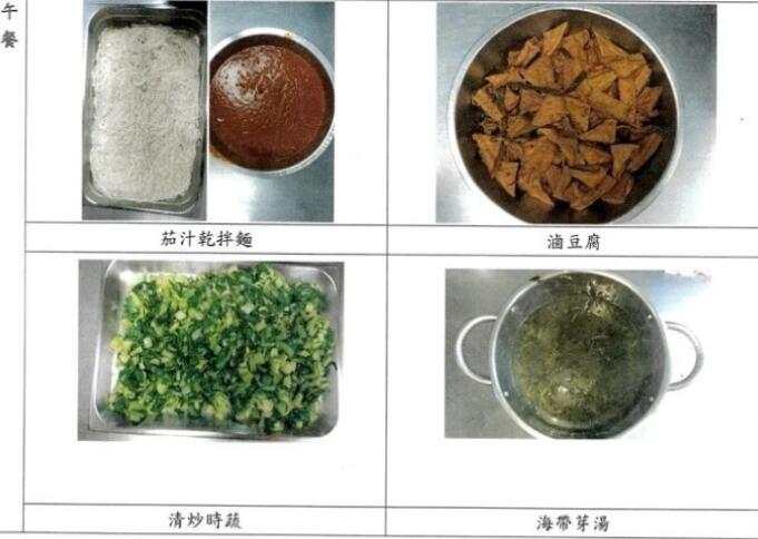 台北市议员洪健益出示老人公寓餐食,菜色差营养又不均衡。(图片来源:台湾《联合报》)