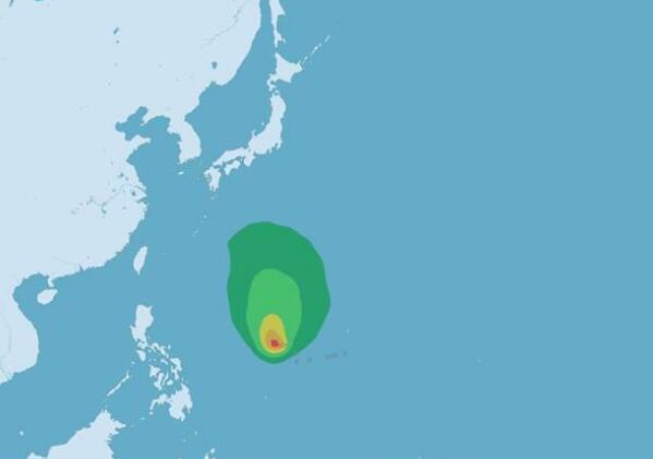 今年第23号台风米雷（MEARI）在今天上午8时形成。(图片来源：台湾《中时电子报》)